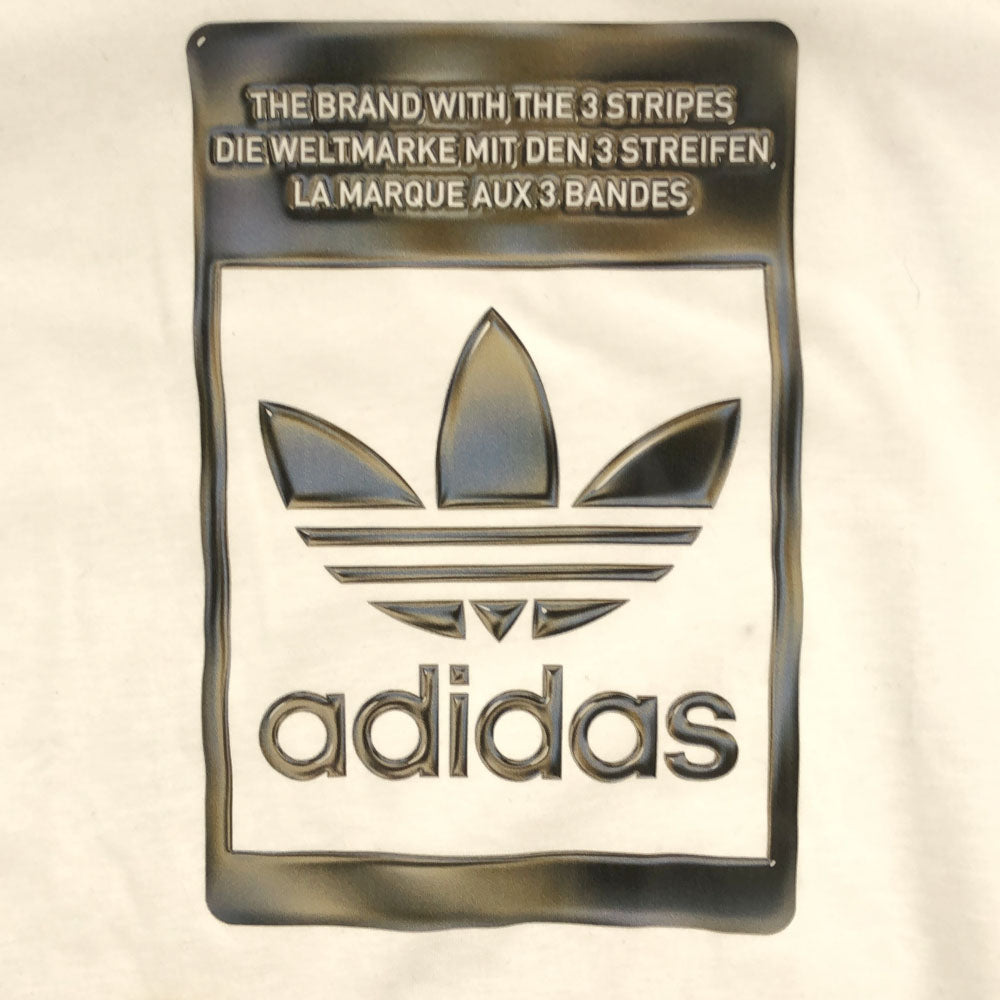 アディダス トレフォイルロゴ 3Dプリント 半袖 Tシャツ L ホワイト adidas メンズ