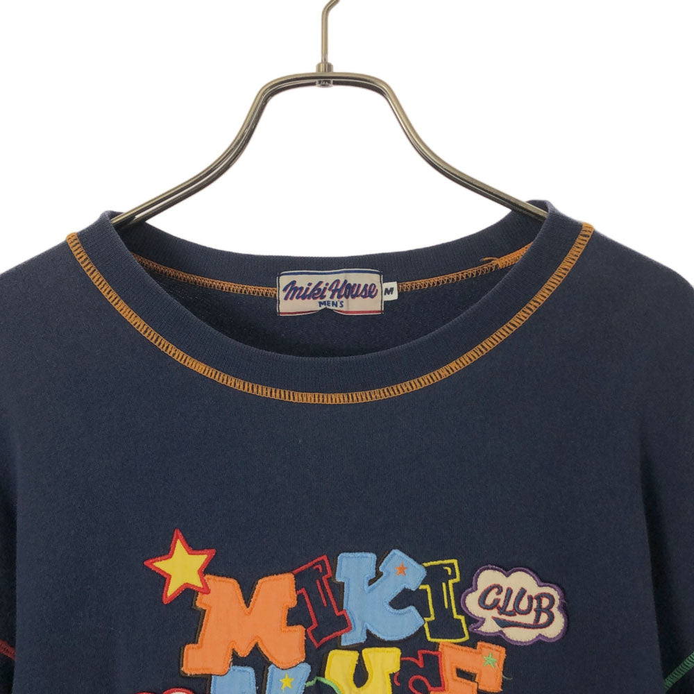 mikihouse ミキハウス 日本製 長袖 トレーナー M ネイビー系 メンズ