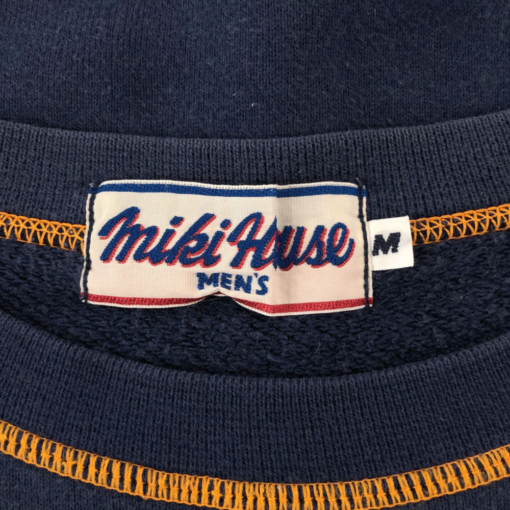 mikihouse ミキハウス 日本製 長袖 トレーナー M ネイビー系 メンズ