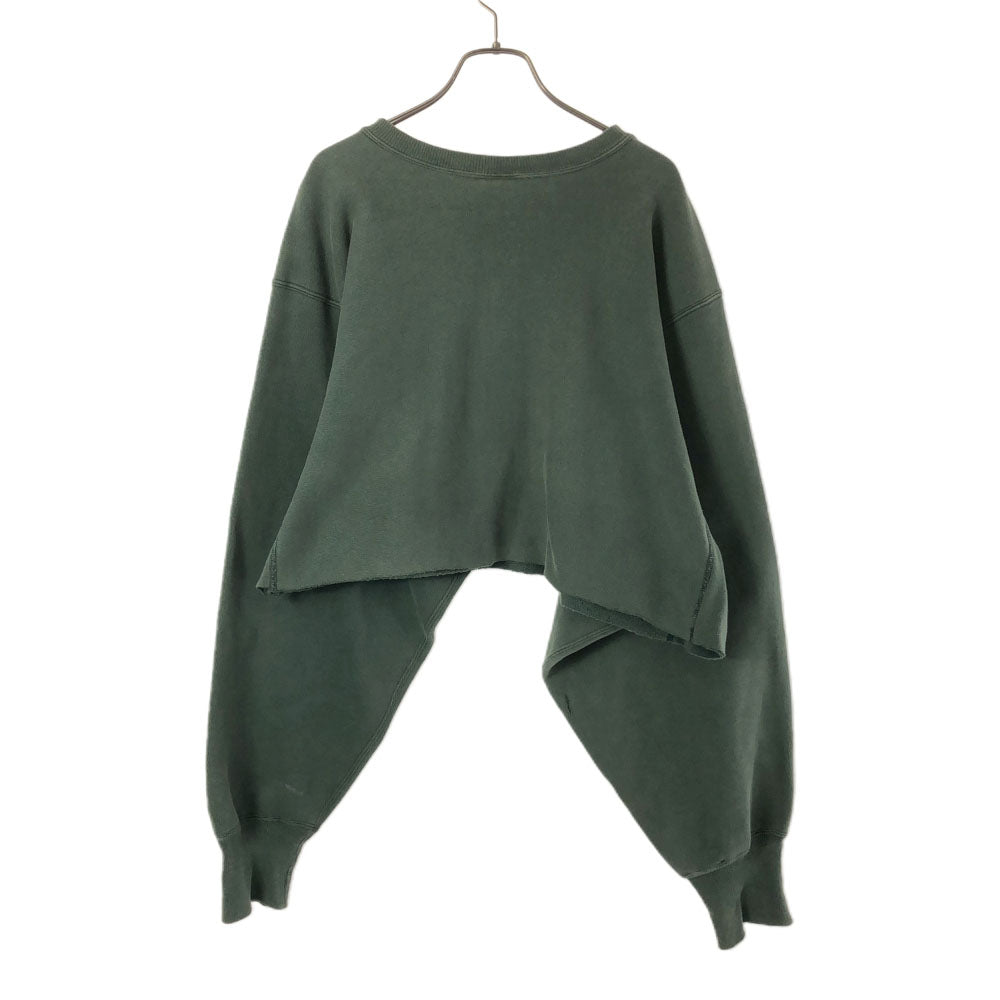 Champion チャンピオン 90s REVERSE WEAVE プリント 長袖 刺繍タグ トレーナー XXL グリーン スウェット ビッグサイズ オールド ヴィンテージ レディース