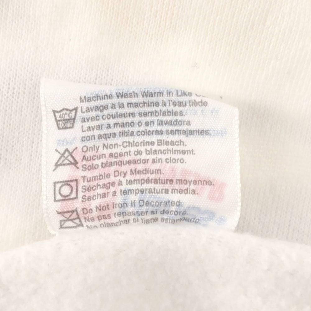 Hanes ヘインズ 90s ACTIVEWEAR USA製 プリント 長袖 トレーナー M ホワイト オールド ヴィンテージ メンズ