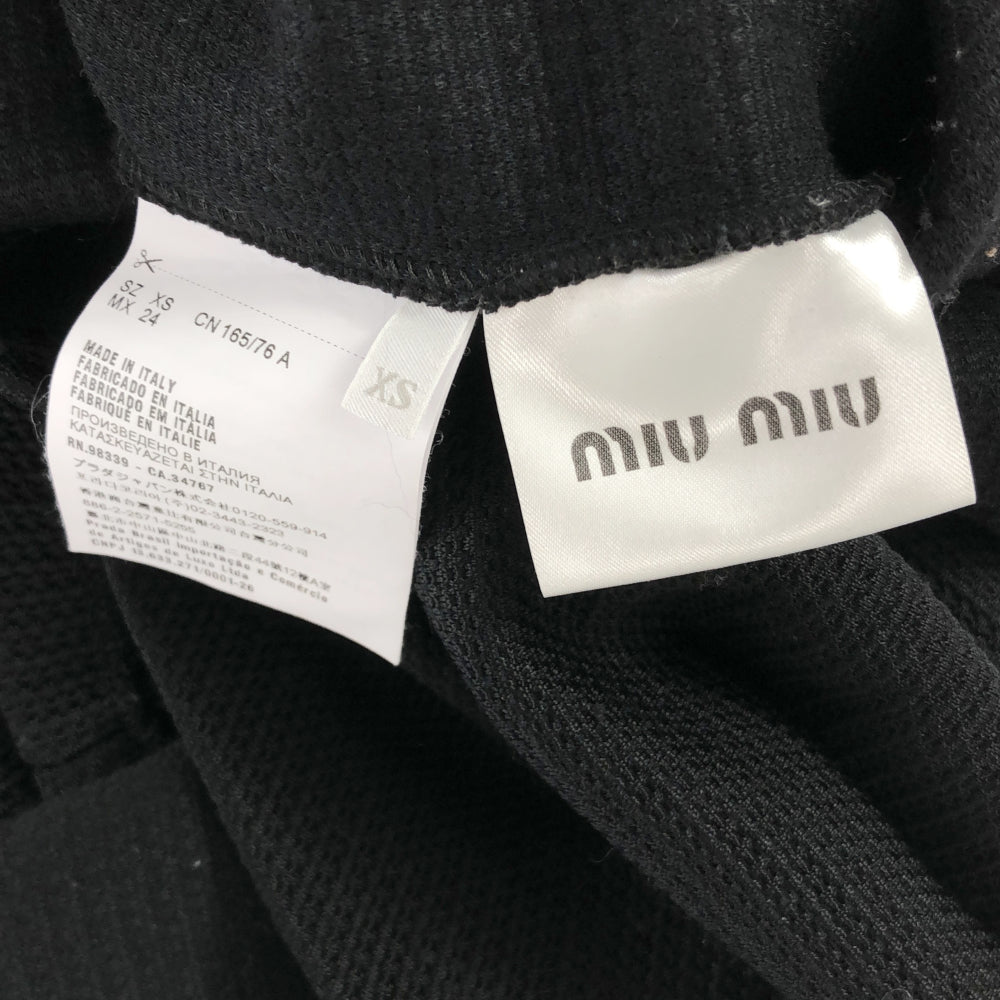 MIUMIU ミュウミュウ イタリア製 ノースリーブ ニット ワンピース XS ブラック レディース