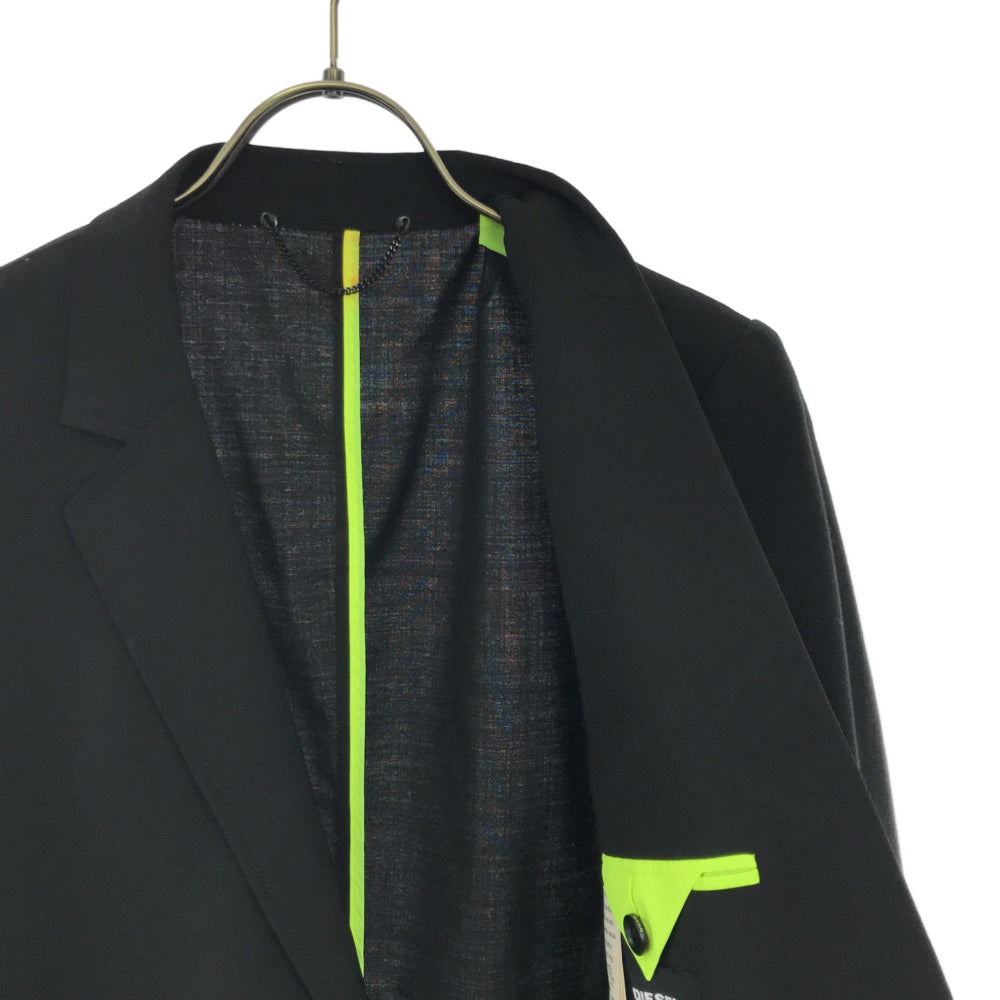 DIESEL ディーゼル 袖切替 テーラードジャケット 44 ブラック メンズ