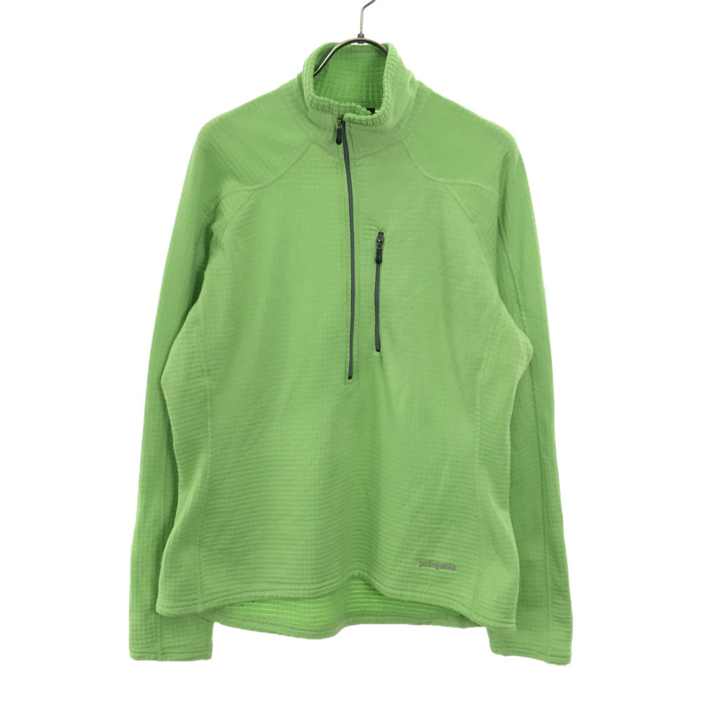 patagonia パタゴニア USA製 ハーフジップ アウトドアジャケット M ライトグリーン レディース