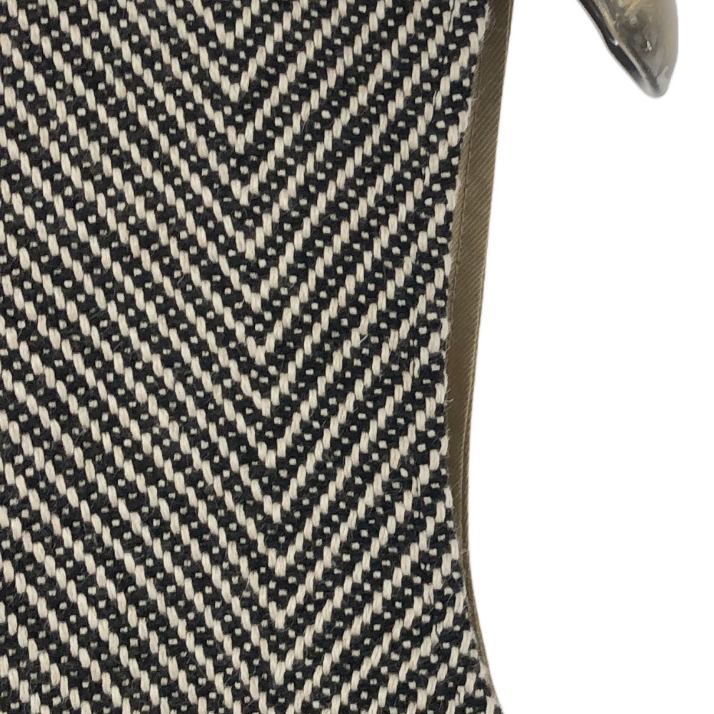 ローブスコンフェクションズ 日本製 リネンブレンド ヘリンボーン柄 ベスト 1 ブラック系×ベージュ レディース