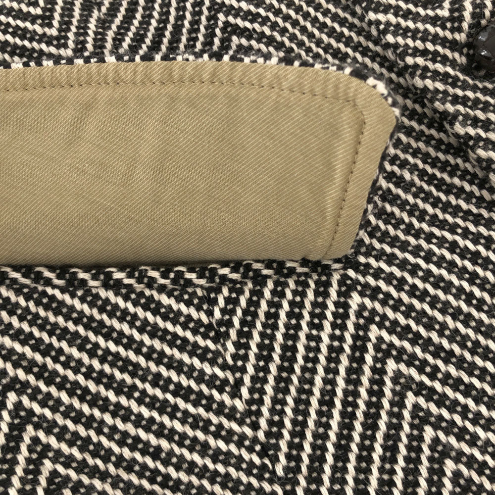 ローブスコンフェクションズ 日本製 リネンブレンド ヘリンボーン柄 ベスト 1 ブラック系×ベージュ レディース