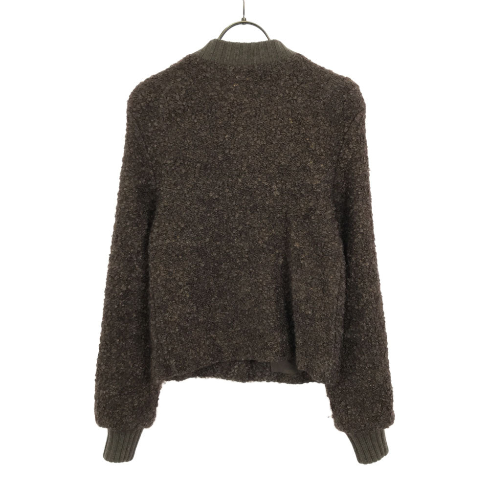 マークバイ マークジェイコブス モヘヤブレンド 長袖 ブークレ ジャケット XS ブラウン レディース