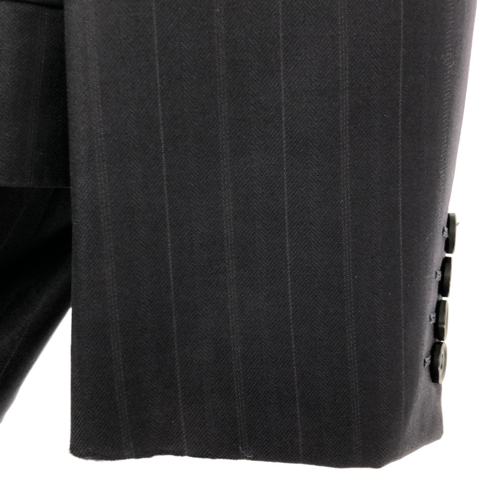 Burberrys バーバリーズ 90s ウール 日本製 オールド ストライプ 長袖 テーラードジャケット ネイビー メンズ