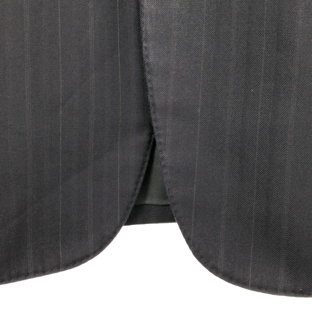 Burberrys バーバリーズ 90s ウール 日本製 オールド ストライプ 長袖 テーラードジャケット ネイビー メンズ