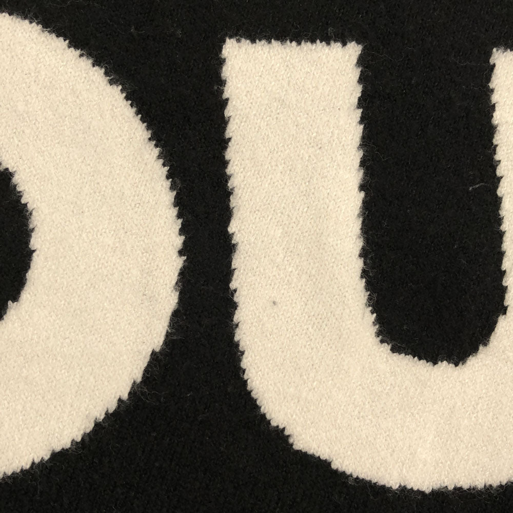 Desigual デシグアル 総柄 長袖 ボトルネック セーター M ブラック×ホワイト ニット メンズ