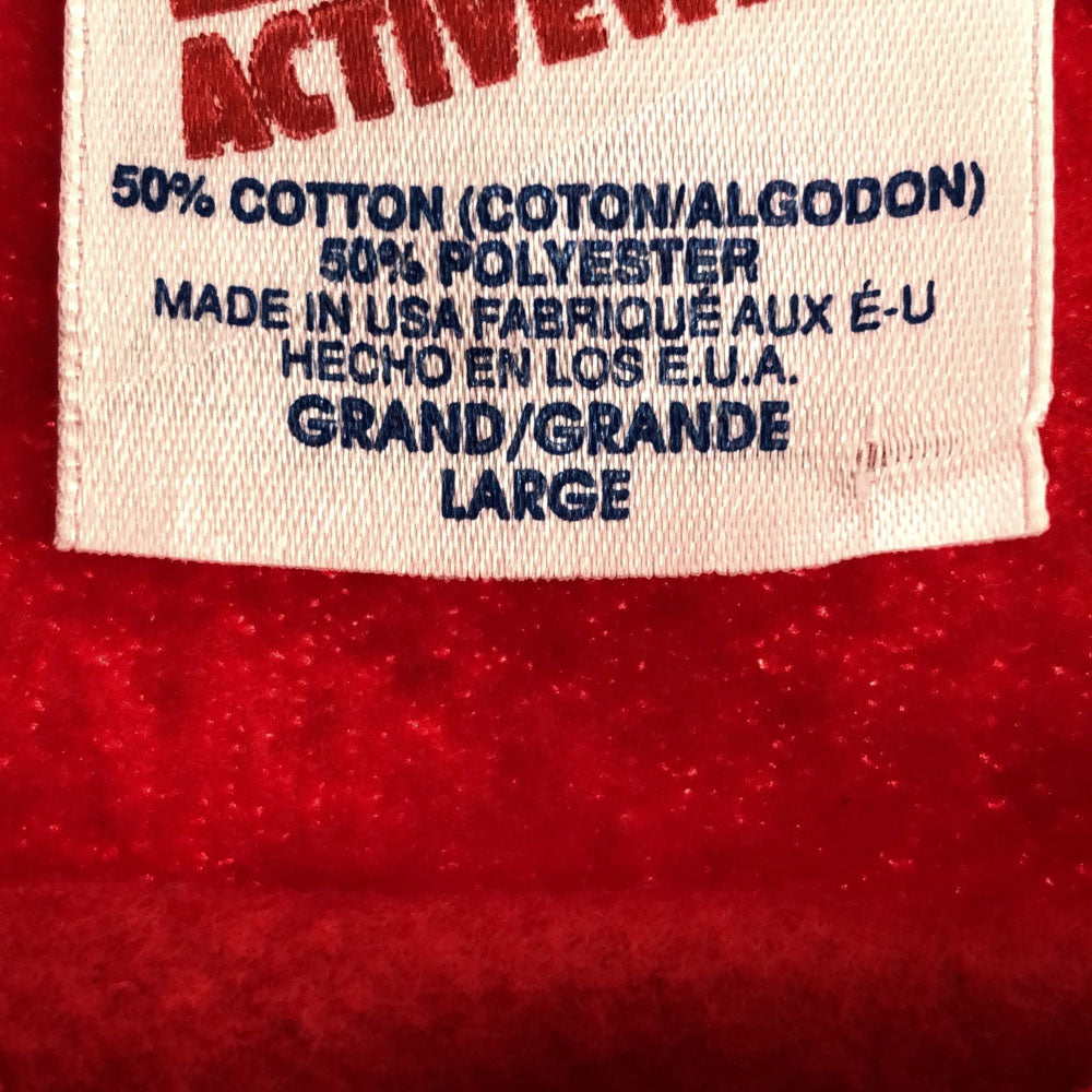 Hanes ヘインズ 90s USA製 プリント 長袖 トレーナー L レッド オールド ヴィンテージ スウェット メンズ