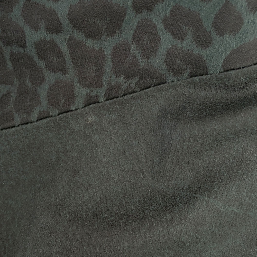 DIESEL ディーゼル ヒョウ柄 アニマル ミディ丈 フレアスカート 23 グリーン サイドジップ レディース