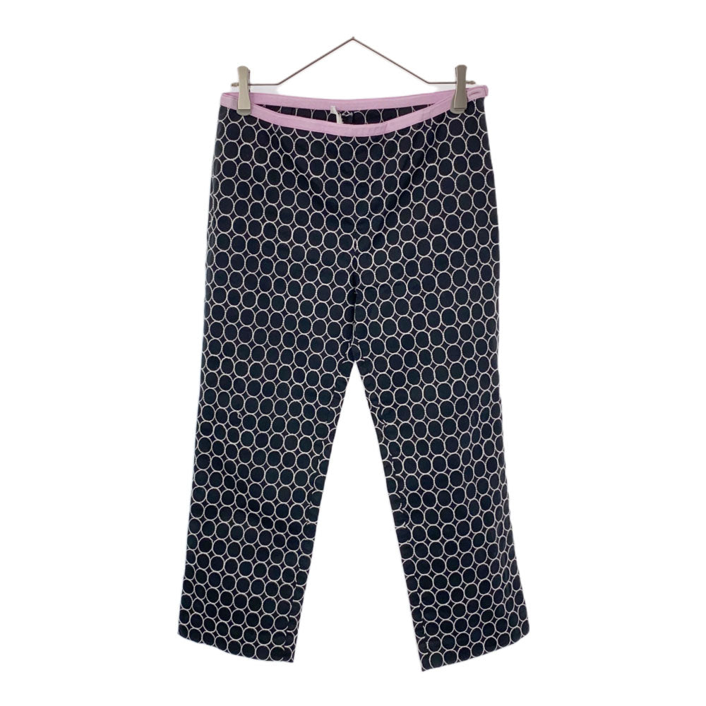 PAULE KA ポールカ 総柄 カプリパンツ 40 ブラック レディース