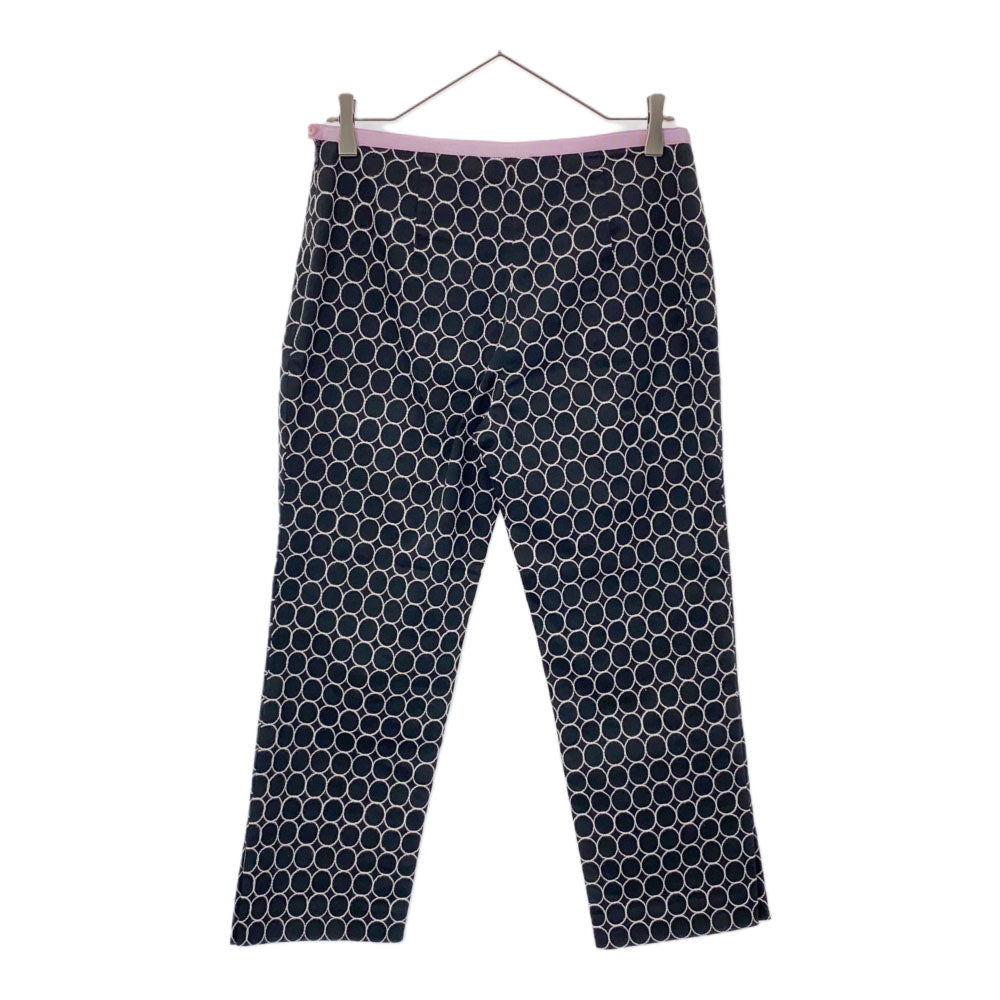 PAULE KA ポールカ 総柄 カプリパンツ 40 ブラック レディース