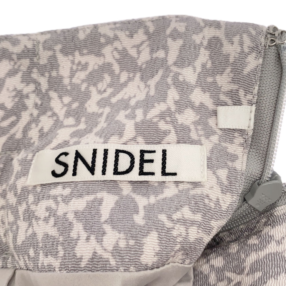 SNIDEL スナイデル SWFS214154 総柄 ロング丈 ハイウエストマーメイドプリント スカート 0 グレー系 SWFS214154 レディース
