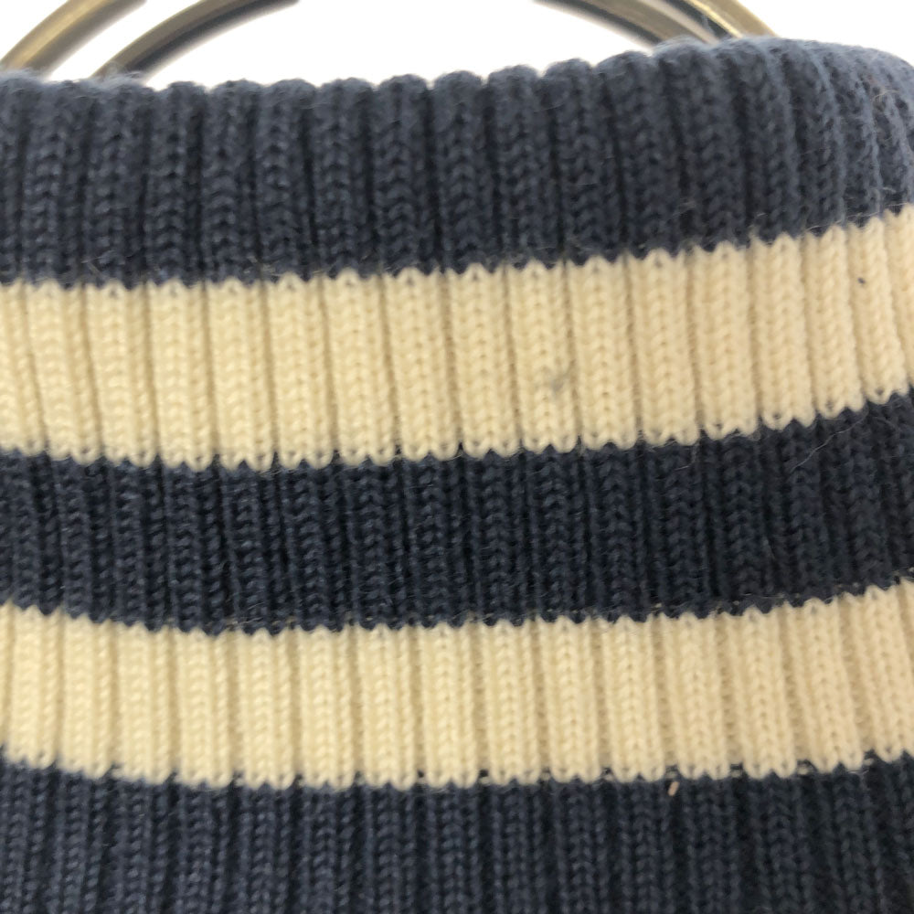 ミキハウス ジュニア 日本製 刺繍 スタジャン M ネイビー 裏キルティング キッズ