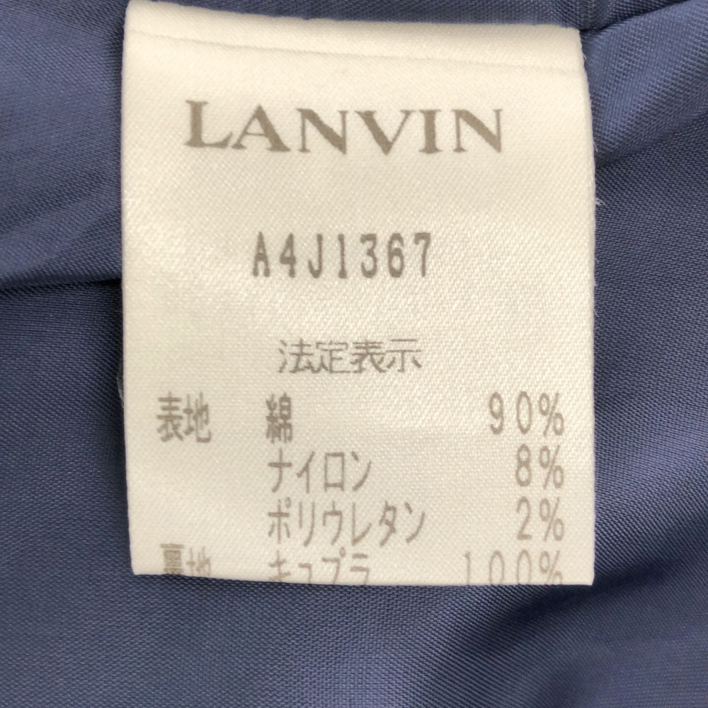 LANVIN LA COLLECTION ランバンコレクション 日本製 格子柄 長袖 テーラードジャケット 38 ネイビー レディース