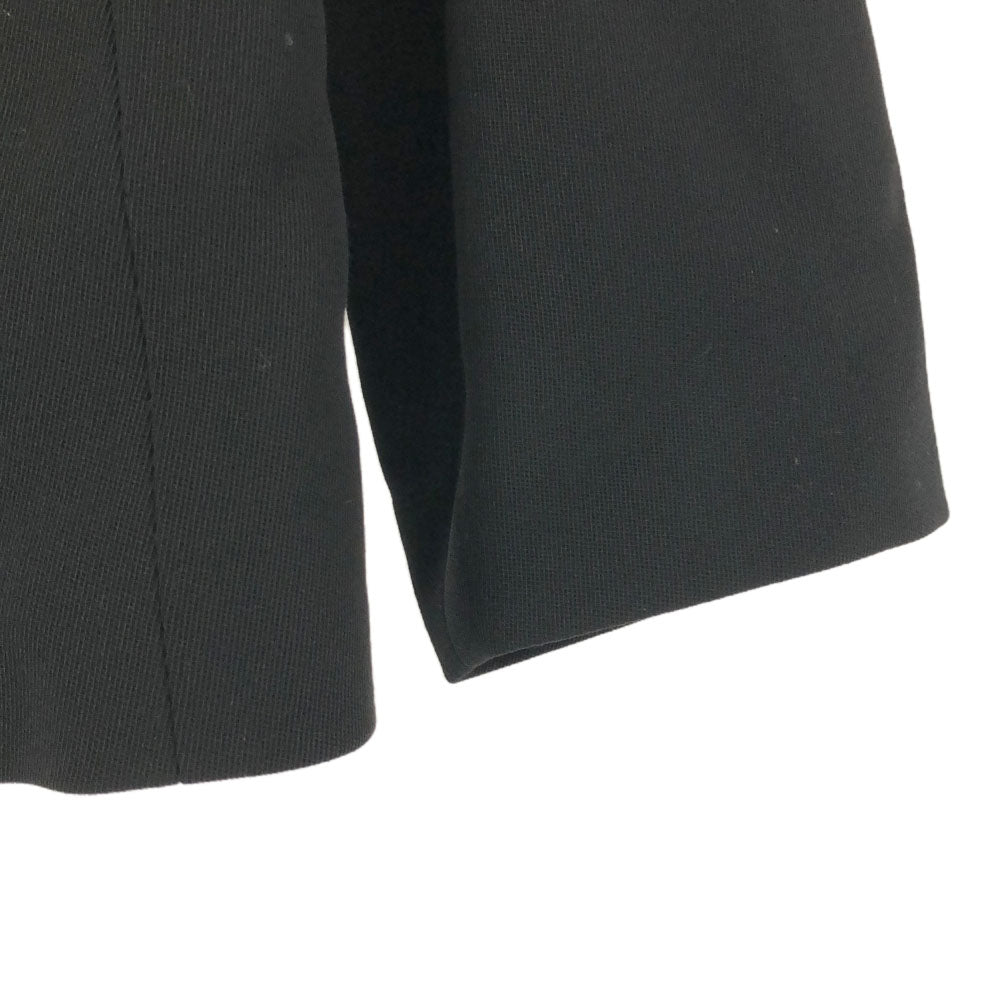 イヴサンローラン 日本製 スタンドカラー ウールジャケット 38 ブラック YVES SAINT LAURENT レディース