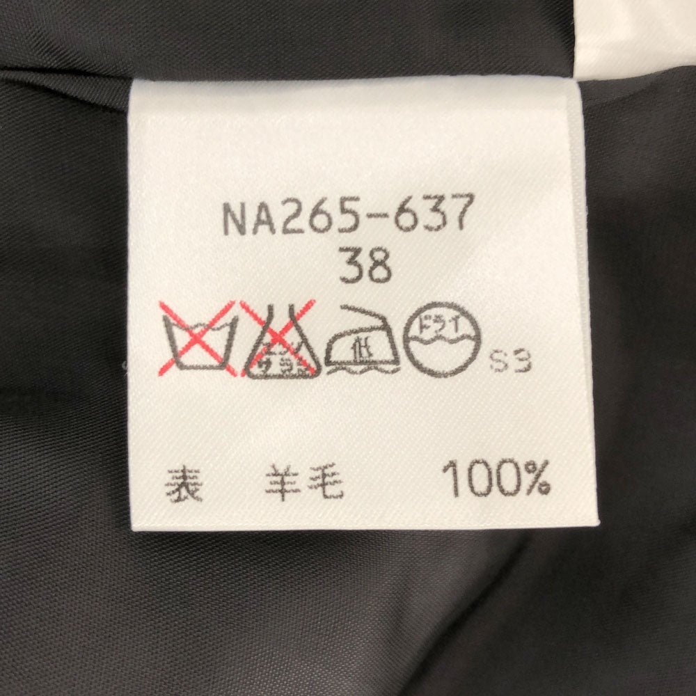 イヴサンローラン 日本製 スタンドカラー ウールジャケット 38 ブラック YVES SAINT LAURENT レディース