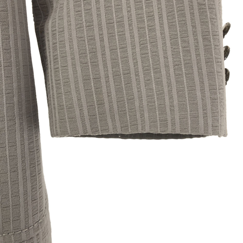 LANVIN ランバン ストライプ テーラードジャケット R46-44 グレー オールド メンズ