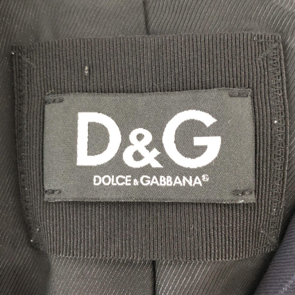 DOLCE&GABBANA ドルチェアンドガッバーナ ストライプ テーラードジャケット 42 ネイビー メンズ