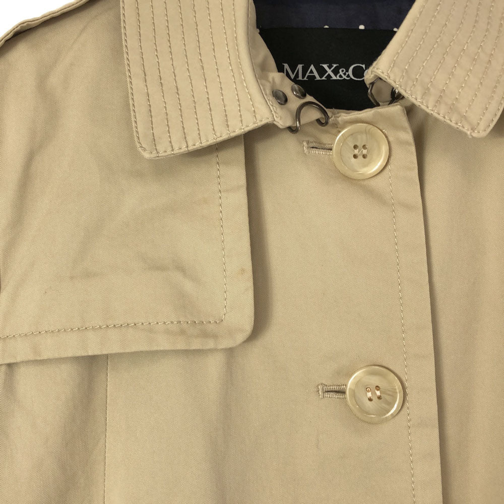MAX&CO マックスアンドコー トレンチコート 4 ベージュ 裏ドット柄 レディース