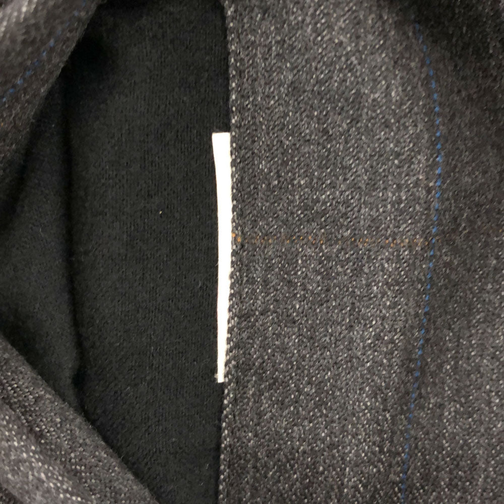 LANVIN ランバン ストライプ ステンカラーコート ブラック系 メンズ