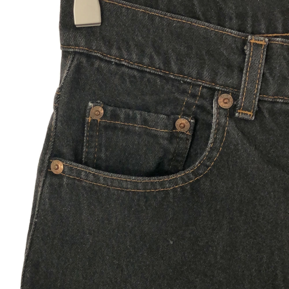 リーバイストラウスアンドコー 90s 日本製 テーパードデニムパンツ 26 ブラック系 オールド ヴィンテージ レディース