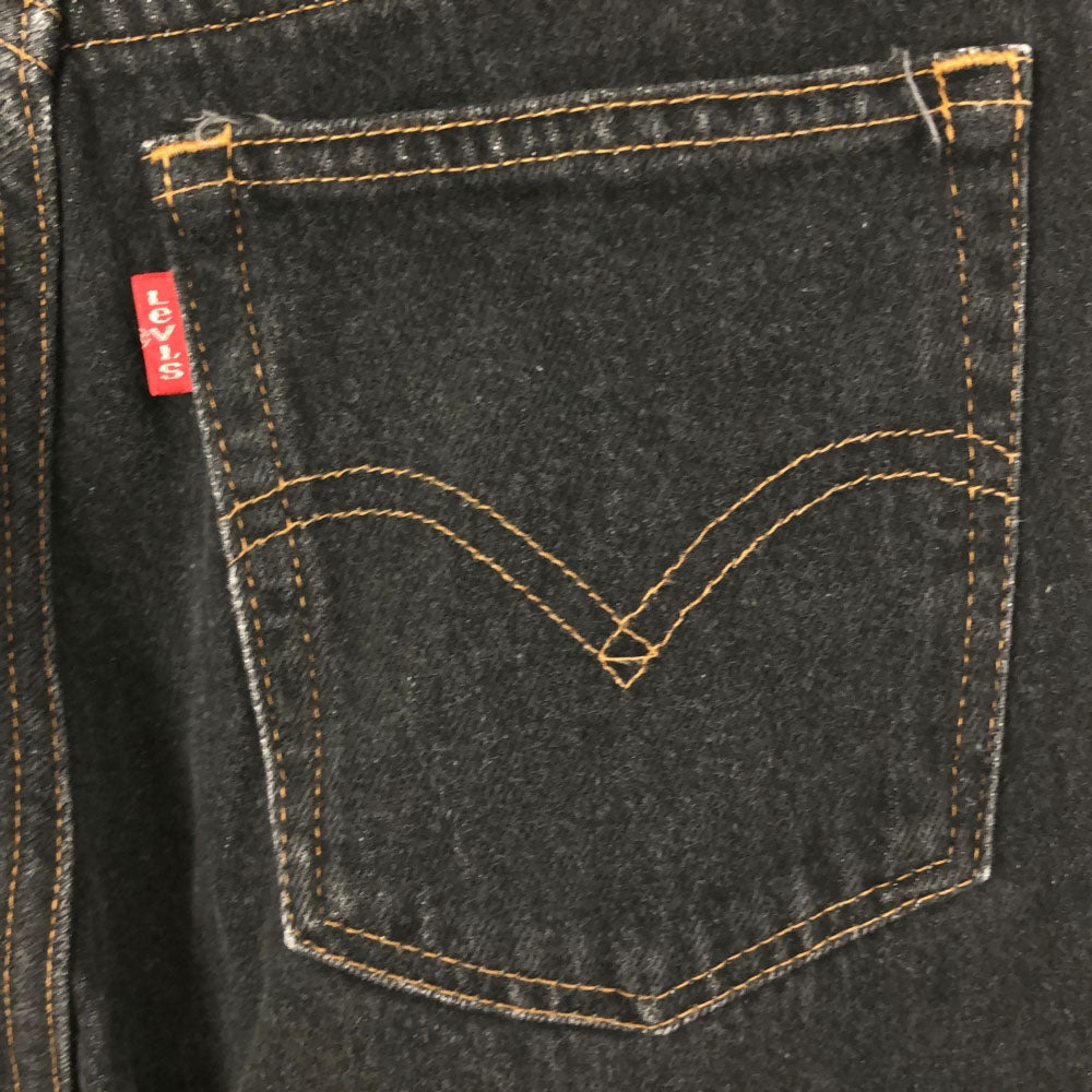 リーバイストラウスアンドコー 90s 日本製 テーパードデニムパンツ 26 ブラック系 オールド ヴィンテージ レディース