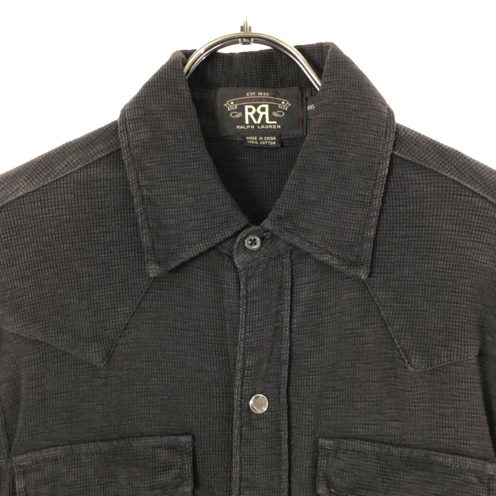 RRL ダブルアールエル 1ツ星 長袖 ウエスタンシャツ XXS ブラウン RALPH LAUREN メンズ