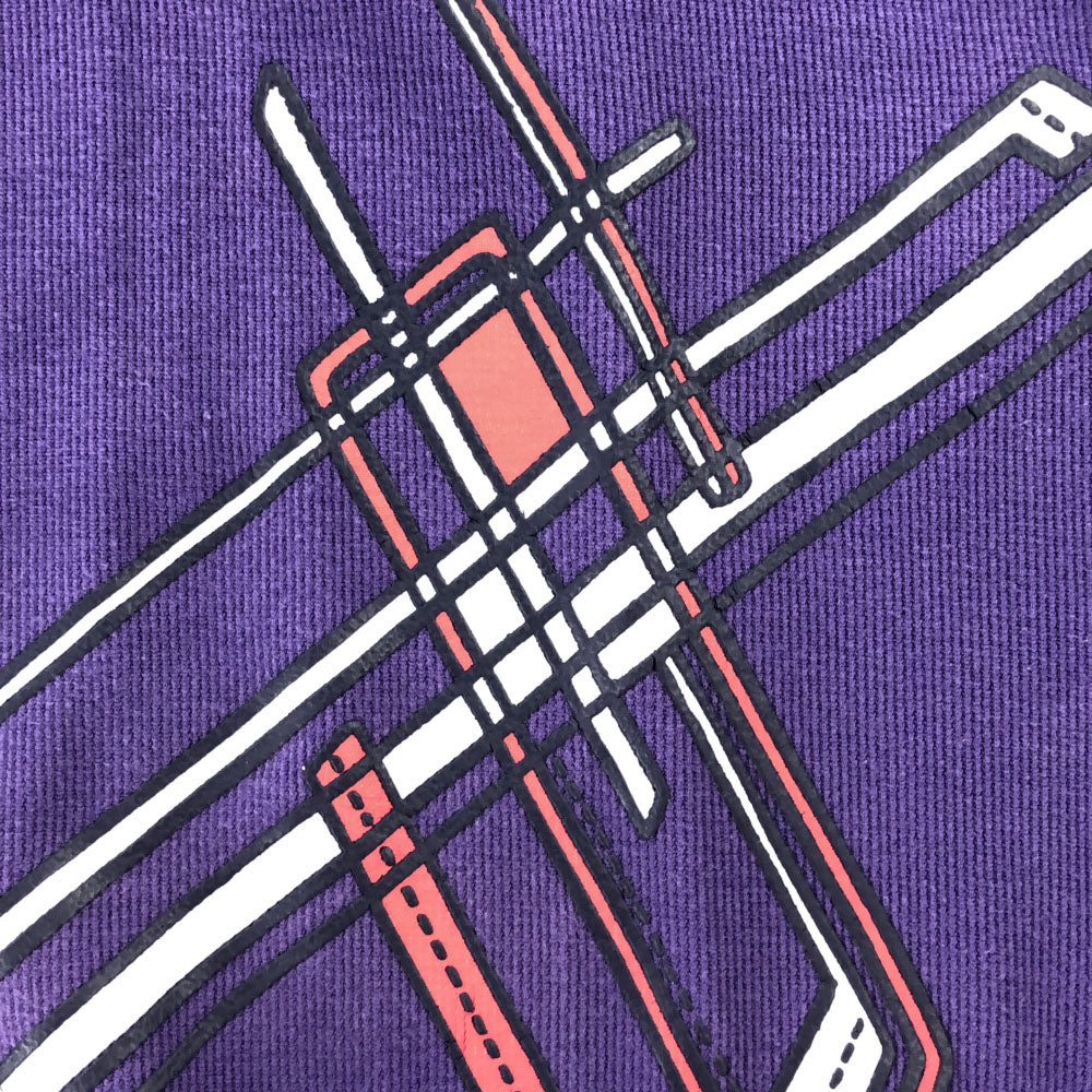 santa fe サンタフェ 日本製 プリント 長袖 トレーナー 48 パープル スウェット メンズ