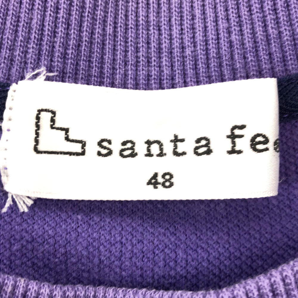 santa fe サンタフェ 日本製 プリント 長袖 トレーナー 48 パープル スウェット メンズ