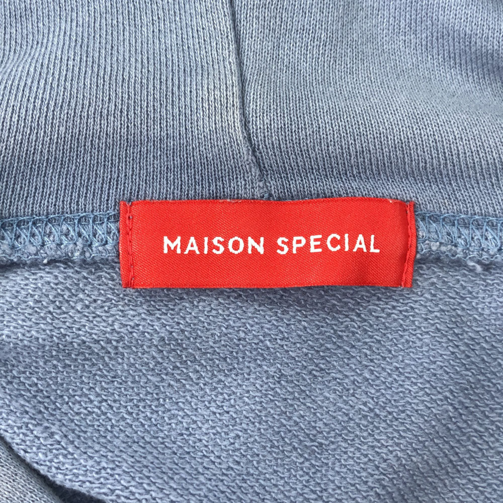 MAISON SPECIAL メゾンスペシャル 長袖 スウェットパーカー 46 ライトブルー メンズ