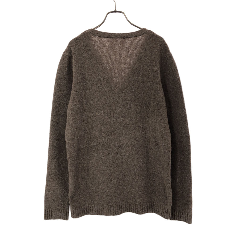 CROSSLEY クロスリー イタリア製 ウールブレンド 長袖 ニットカーディガン M ブラウン メンズ