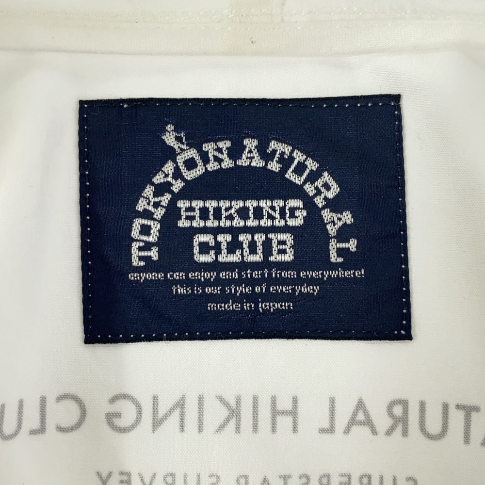 TOKYO NATURAL HIKING CLUB トウキョウナチュラルハイキングクラブ 日本製 バックロゴプリント 長袖 フードジャケット M ホワイト メンズ