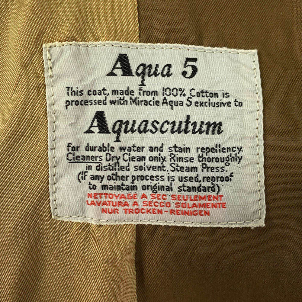 Aquascutum アクアスキュータム 60s 英国製 Aqua5 ロングコート ブラウン オールド ヴィンテージ レディース