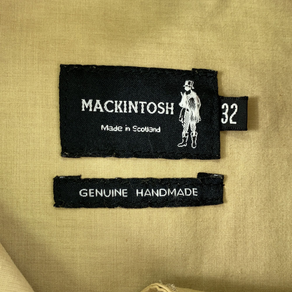 Mackintosh マッキントッシュ スコットランド製 ゴム引き ステンカラーコート 32 ベージュ レディース