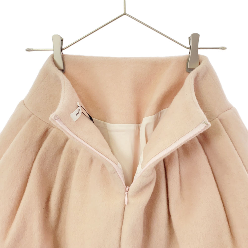 未使用 FRAY I.D フレイアイディー 日本製 ウールブレンド バルーン ミニスカート 0 ピンク タグ付き FFSD12569 レディース