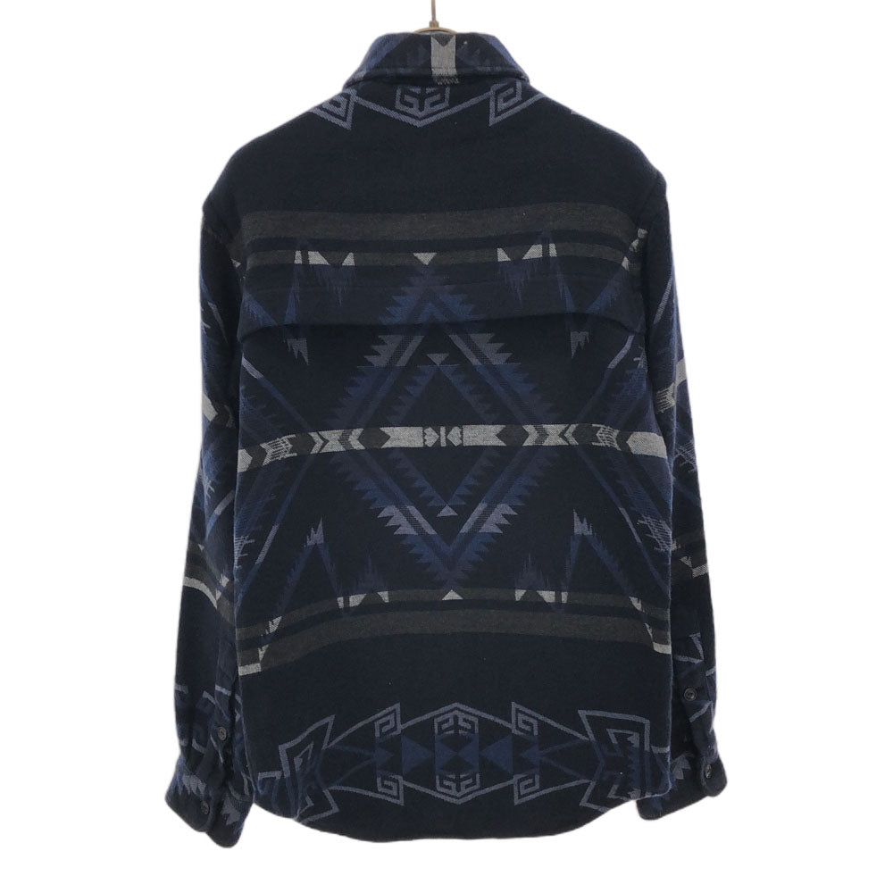 Polo by Ralph Lauren ポロバイラルフローレン ネイティブパターン 長袖 フランネル シャツ XS ネイビー系 メンズ