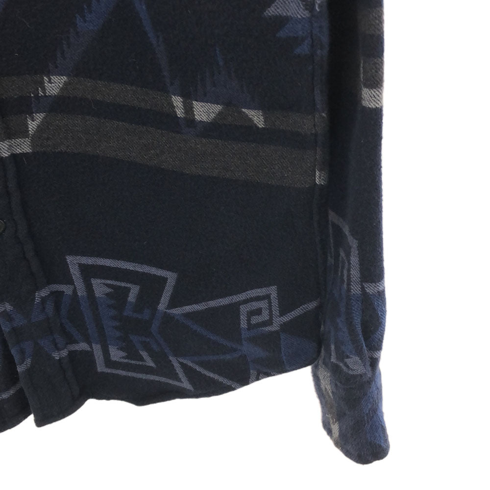 Polo by Ralph Lauren ポロバイラルフローレン ネイティブパターン 長袖 フランネル シャツ XS ネイビー系 メンズ