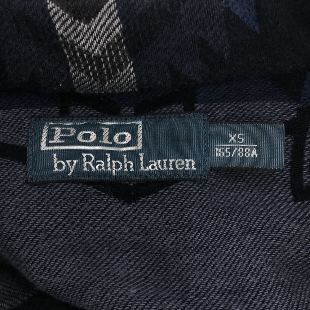 Polo by Ralph Lauren ポロバイラルフローレン ネイティブパターン 長袖 フランネル シャツ XS ネイビー系 メンズ