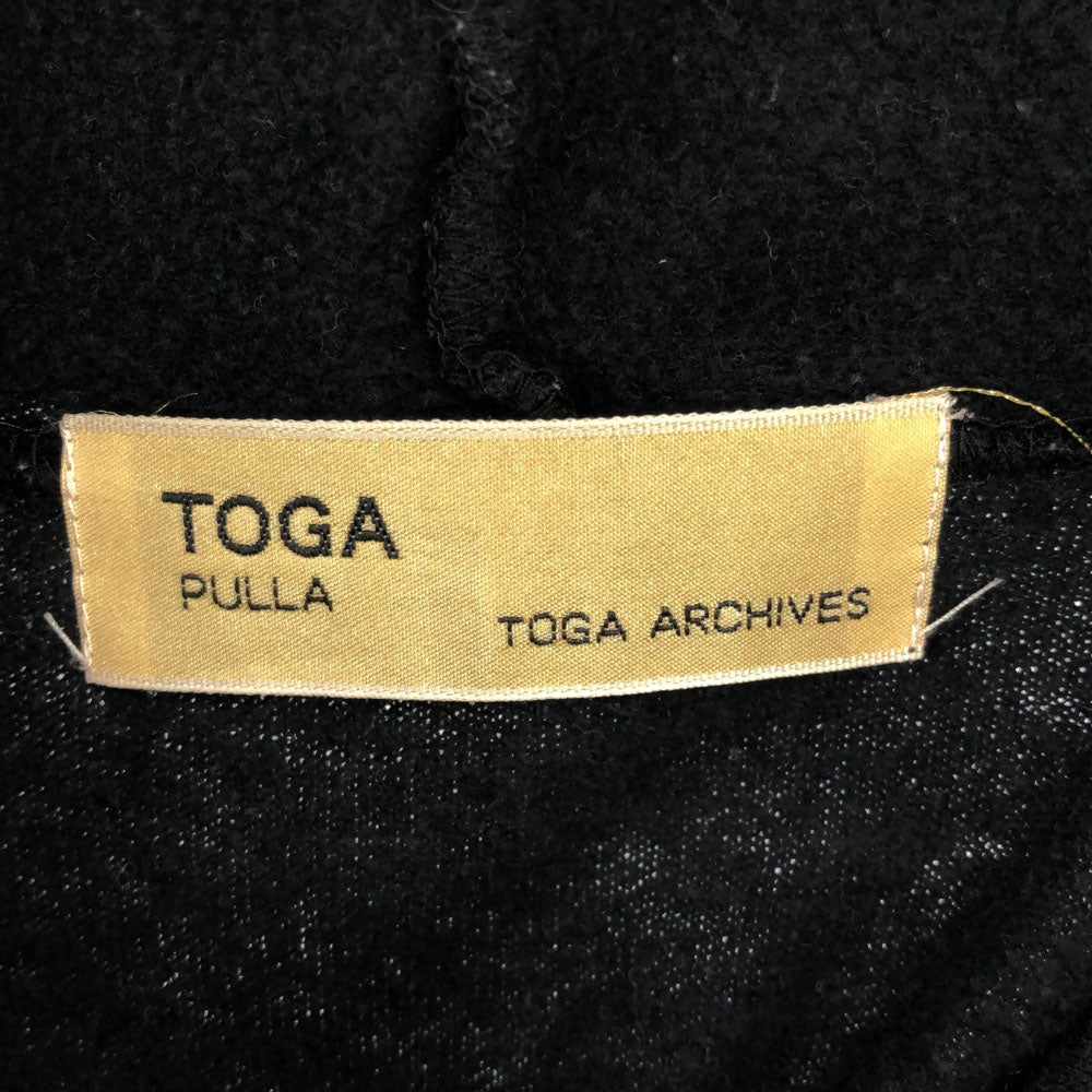 TOGA PULLA トーガプルラ 日本製 長袖 スウェット チュニック 1 ブラック 裏起毛 レディース