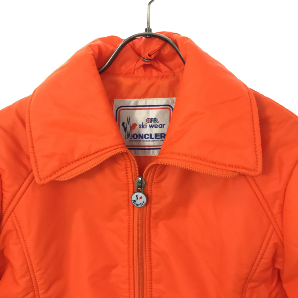 MONCLER モンクレール 80s 90s 未使用 スキー キルティングジャケット M オレンジ タグ付き オールド レディース