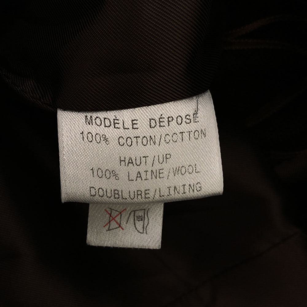 ポールカ 花柄 半袖 ニットドッキング ワンピース 40 ブラウン系 PAULE KA 異素材 レディース