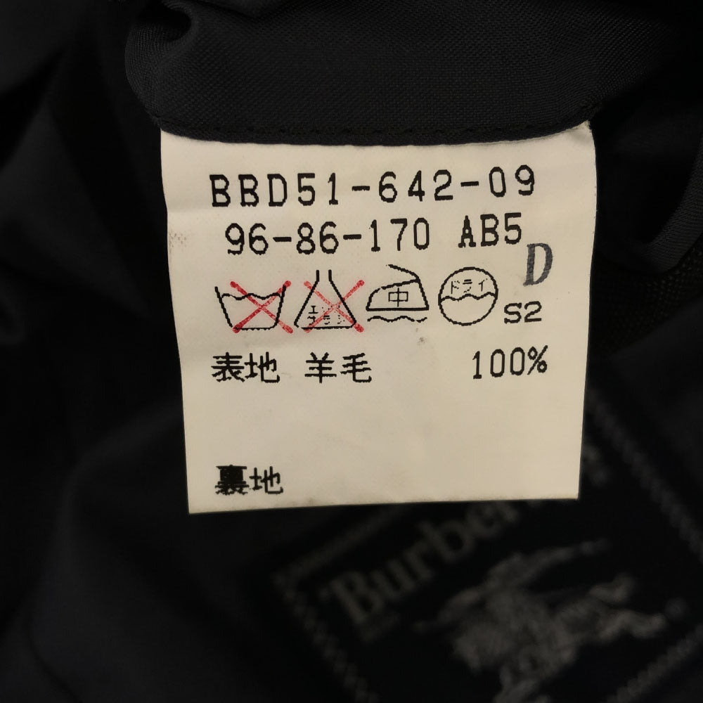 Burberrys バーバリーズ 90s 三陽商会 日本製 ウール テーラードジャケット ブラック オールド メンズ