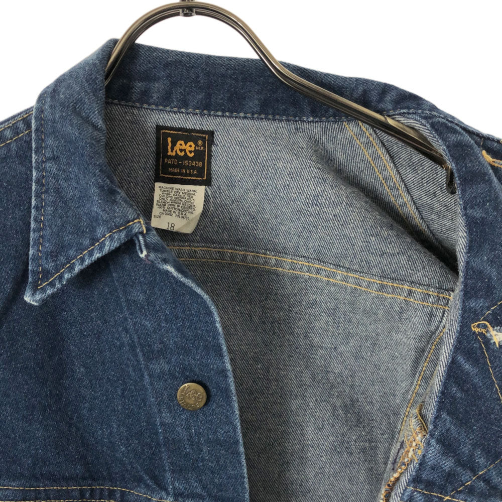 リー 80s USA製 PATD-153438 デニムジャケット 18 Lee ジージャン オールド ヴィンテージ レディース