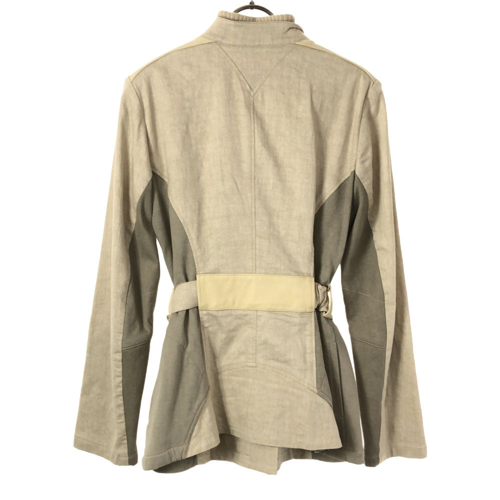BALLANTYNE バランタイン リネンブレンド イタリア製 ジャケット 40 ベージュ ウエストベルト レディース