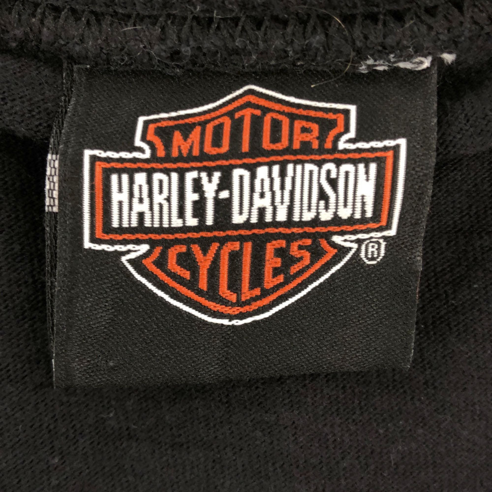 ハーレーダビッドソン プリント 長袖 Tシャツ XL ブラック HARLEY DAVIDSON ロンT メンズ