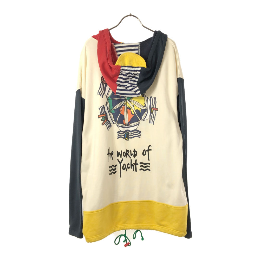 カステルバジャック スポーツ 日本製 刺繍 長袖 ハーフジップ スウェットパーカー 4 ホワイト CASTELBAJAC SPORT プルパーカー メンズ