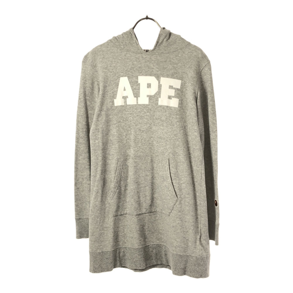 A BATHING APE アベイシングエイプ 日本製 長袖 パーカー S グレー プルパーカー トレーナー メンズ